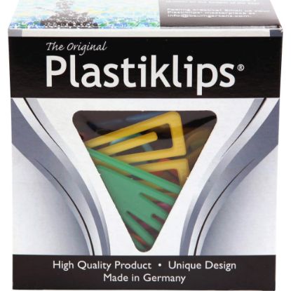 Picture of Baumgartens Plastic Paper Clips, Box Of 50, Extra Large, Assorted Colors