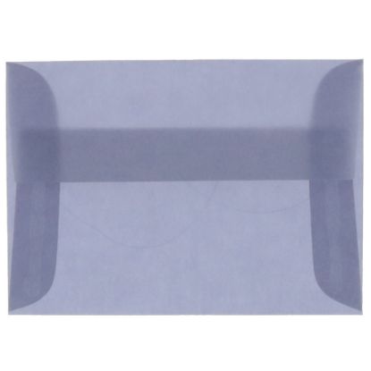 Picture of JAM Paper Translucent Envelopes, #4 Bar (A1), Gummed Seal, Wisteria Purple, Pack Of 25