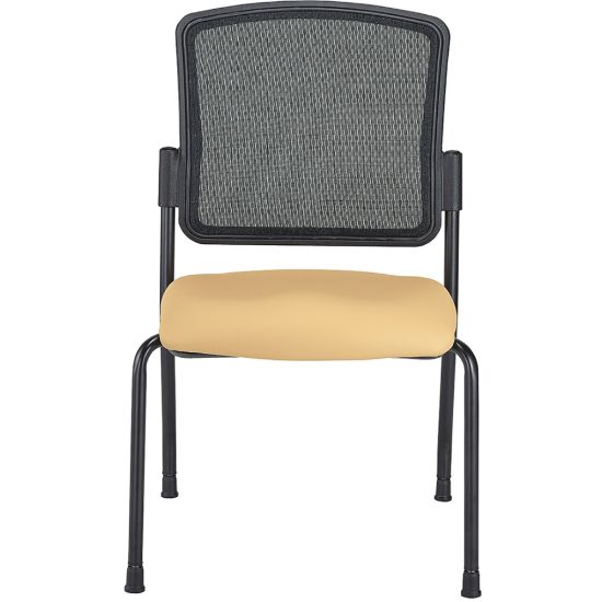 Picture of WorkPro Spectrum Series Mesh/Vinyl Stacking Guest Chair with Antimicrobial Protection, Armless, Tan, Set Of 2 Chairs, BIFMA Compliant