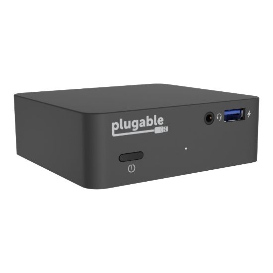 Picture of Plugable USB C Dock with 85W Charging Compatible with Thunderbolt 3 and USB-C MacBooks and Select Windows Laptops HDMI up to 4K@30Hz, Ethernet, 4X USB 3.0 Ports, USB-C PD, includes VESA Mount