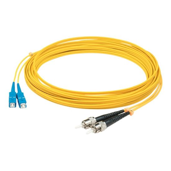 Picture of AddOn 6m SC to ST OS1 Yellow Patch Cable - Patch cable - SC/UPC single-mode (M) to ST/UPC single-mode (M) - 6 m - fiber optic - duplex - 9 / 125 micron - OS1 - halogen-free - yellow