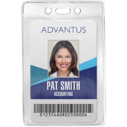 Picture of Advantus Vertical Security Badge Holder - Vinyl - 50 / Box