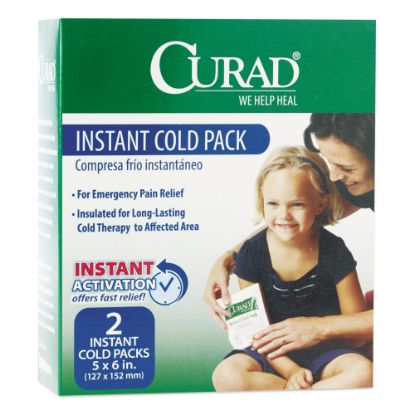 Picture of CURAD Instant Cold Packs, 5in x 6in, Box Of 2 Cold Packs