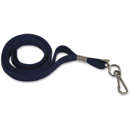 Picture of Advantus 36in Deluxe Lanyard With J-Hook, 36in Length, Blue, Pack Of 23