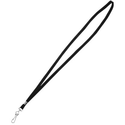 Picture of Advantus Deluxe Lanyard with J-Hook, Black, Box of 24