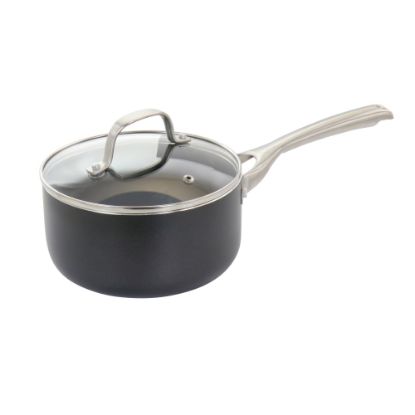 Picture of Oster Palladium Aluminum Sauce Pan With Lid, 2.5 Qt, Black