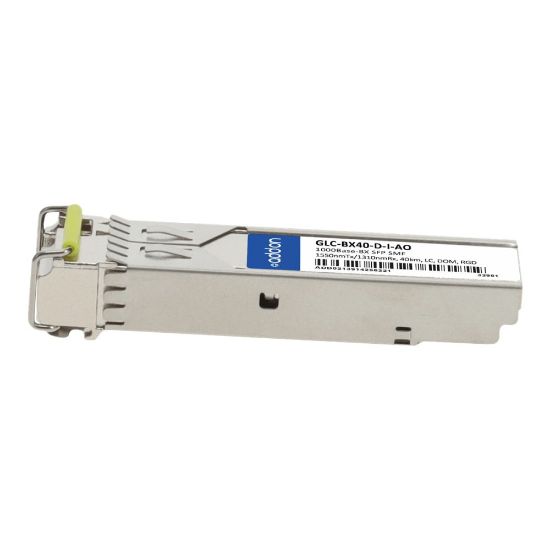 Picture of AddOn - SFP (mini-GBIC) transceiver module (equivalent to: Cisco GLC-BX40-D-I) - GigE - 1000Base-BX-D - LC single-mode - up to 24.9 miles - 1550 (TX) / 1310 (RX) nm - TAA Compliant