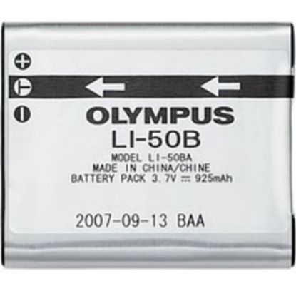 Picture of Olympus LI-50B Rechargeable Lithium-Ion Battery - For Camera - Battery Rechargeable - 925 mAh - 3.7 V DC