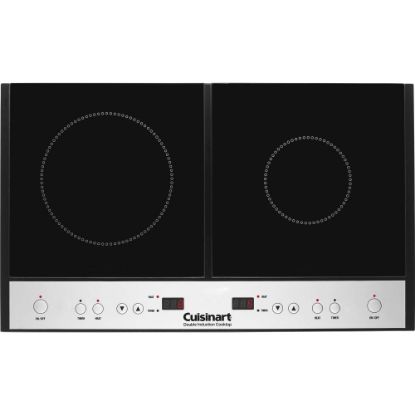 Picture of Cuisinart Double Induction Cooktop With 2 Burners, Black/Chrome