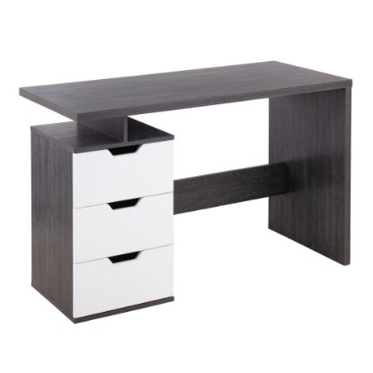 Picture of LumiSource Quinn 48inW Computer Desk, Charcoal/White