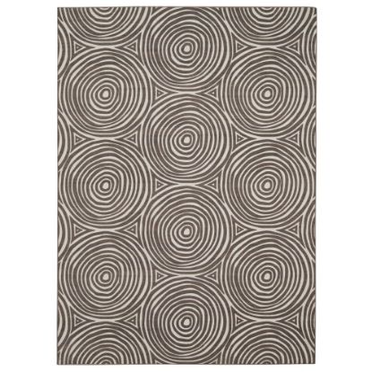 Picture of Linon Washable Outdoor Area Rug, Wycklow, 5ft x 7ft, Ivory/Brown