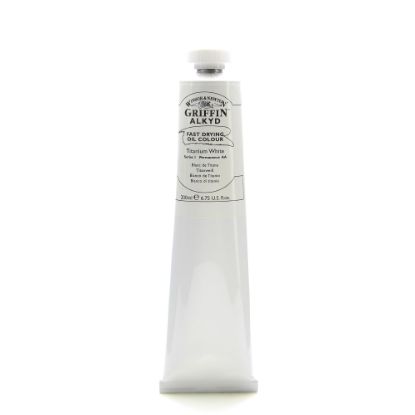 Picture of Winsor & Newton Griffin Alkyd Oil Color, 644, 200 mL, Titanium White