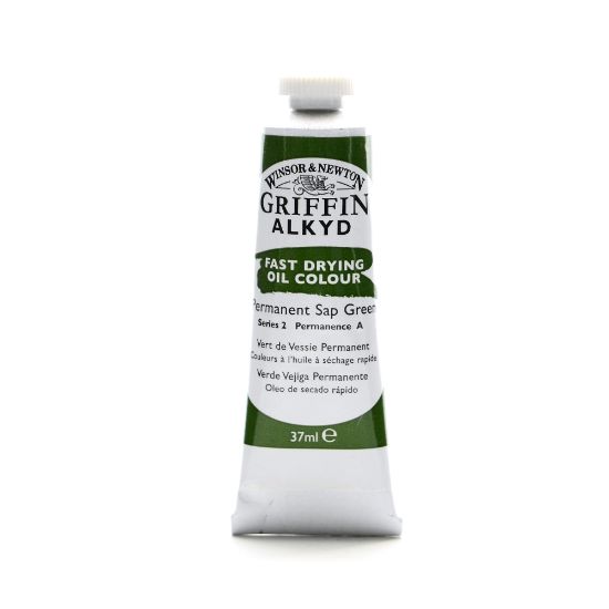 Picture of Winsor & Newton Griffin Alkyd Oil Colors, 503, 37 mL, Permanent Sap Green, Pack Of 2