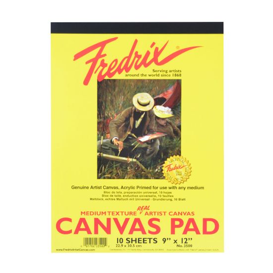 Picture of Fredrix Canvas Pad, 9in x 12in, 10 Sheets