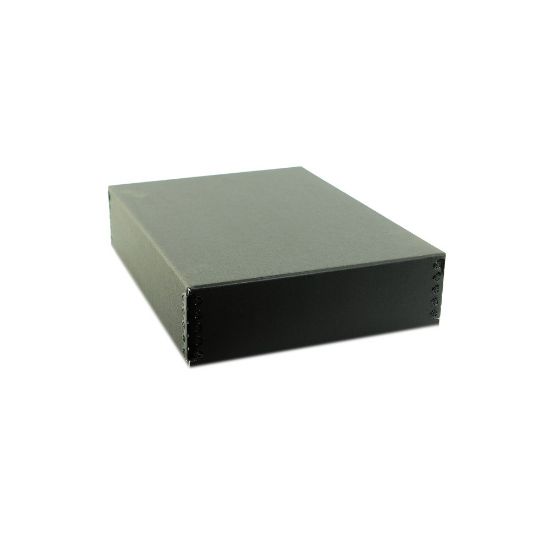 Picture of Lineco Drop-Front Storage Box, 16in x 20in x 3in, Black