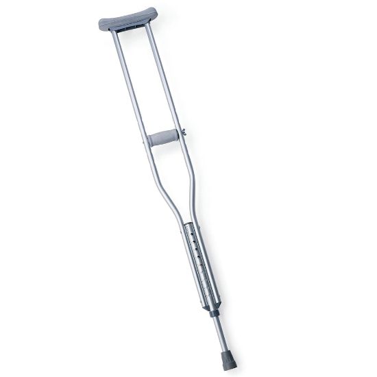 Picture of Medline Standard Aluminum Crutches, Adult, Medium, Case Of 8 Pairs