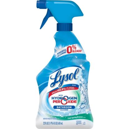 Picture of Lysol Power & Free Bathroom Cleaner With Hydrogen Peroxide, Cool Spring Breeze Scent, 22 Oz Bottle