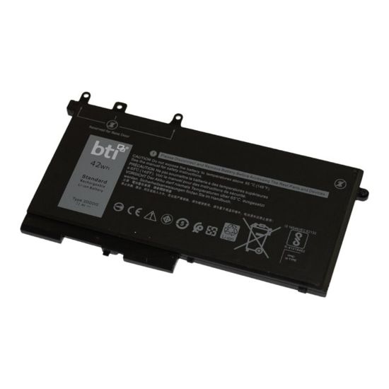 Picture of BTI 3DDDG-BTI - Notebook battery (equivalent to: Dell 3DDDG, Dell 03DDDG, Dell 03VC9Y, Dell 049XH, Dell 3VC9Y, Dell 451-BBZP) - lithium polymer - 3-cell - 3684 mAh - 42 Wh - for Dell Latitude 5280, 5480, 5495, 5580