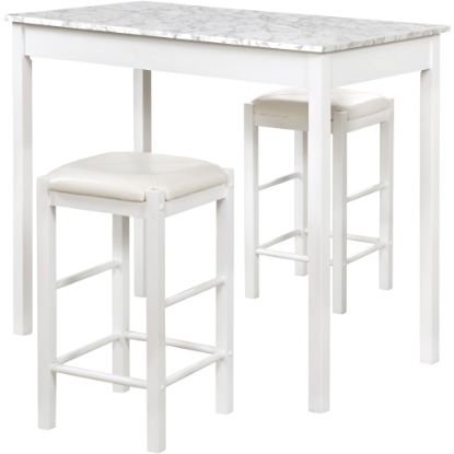 Picture of Linon Kent 3-Piece Tavern Set, 36inH x 22inW x 42inD, White