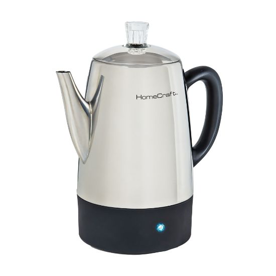 Picture of HomeCraft HCPC10SS 10-Cup Coffee Percolator, Silver