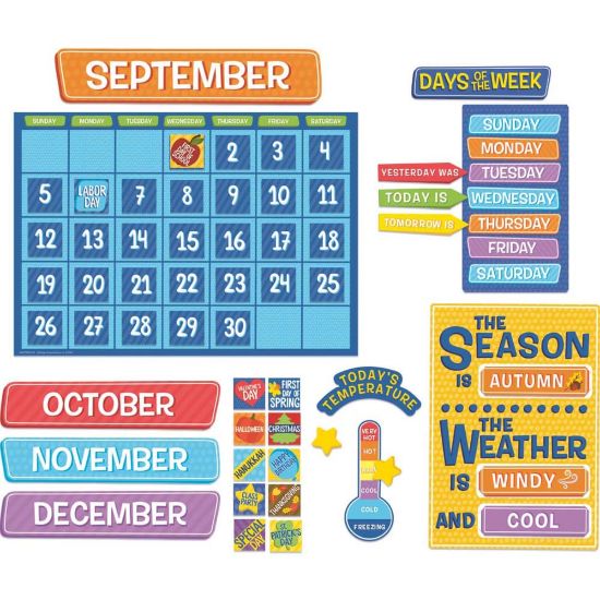 Picture of Eureka A Teachable Town Calendar 107-Piece Bulletin Board Set