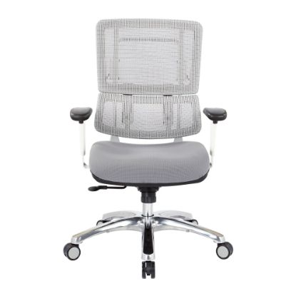 Picture of Pro-Line II Pro X996 Vertical Mesh High-Back Chair, White/Dove Steel/Polish Aluminum