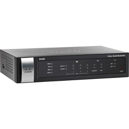 Picture of Cisco RV320 Dual WAN VPN Router - 6 Ports - Gigabit Ethernet - Desktop Lifetime Warranty