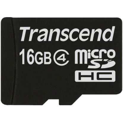 Picture of Transcend - Flash memory card - 16 GB - Class 4 - microSDHC