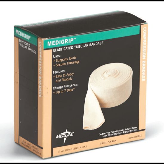 Picture of Medline Medigrip Tubular Bandage Roll, Size E, Off White