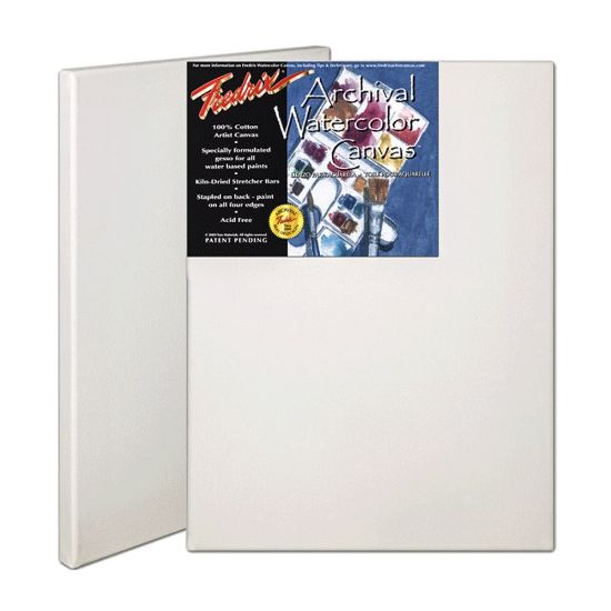 Picture of Fredrix Archival Watercolor Stretched Canvases, 12in x 16in, Pack Of 2