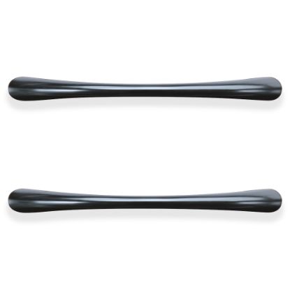 Picture of Lorell Laminate Traditional Drawer Pulls, 1inH x 4-1/2inW x 7/16inD, Black, Pack Of 2 Pulls