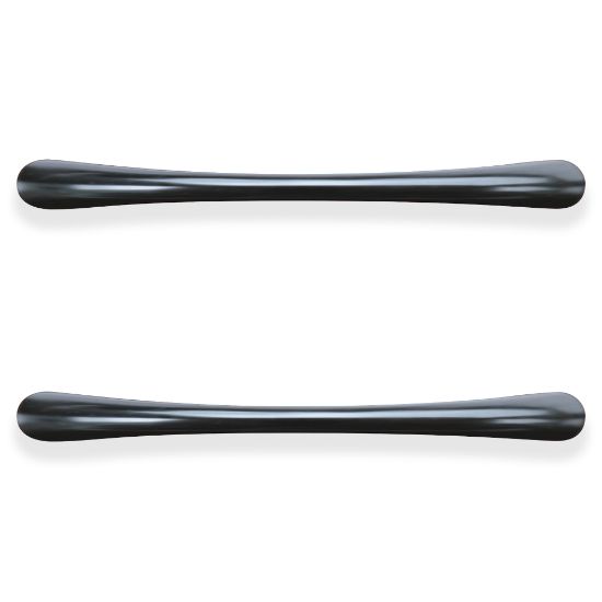 Picture of Lorell Laminate Traditional Drawer Pulls, 1inH x 4-1/2inW x 7/16inD, Black, Pack Of 2 Pulls