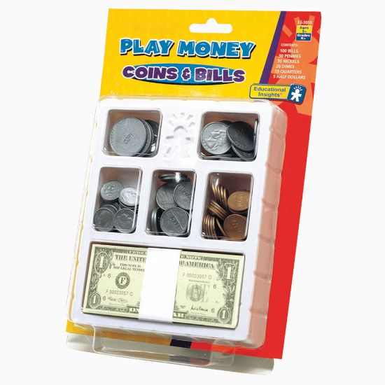 Picture of Educational Insights Play Money Coins And Bills Tray