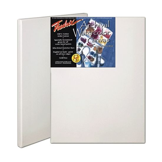 Picture of Fredrix Archival Watercolor Stretched Canvases, 9in x 12in, Pack Of 2