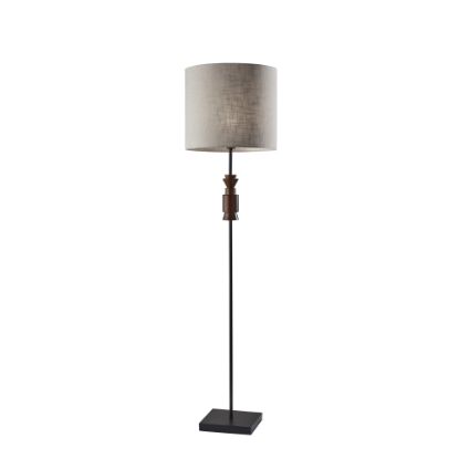 Picture of Adesso Elton Floor Lamp, 68inH, Black/Light Beige