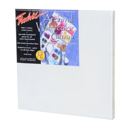 Picture of Fredrix Archival Watercolor Stretched Canvases, 12in x 12in, Pack Of 2