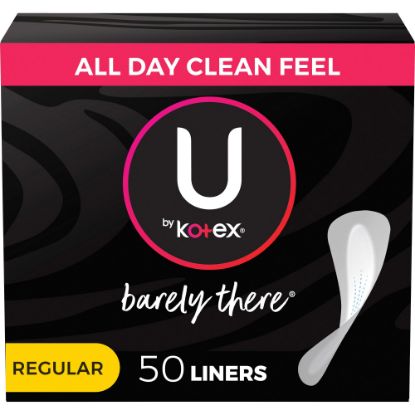 Picture of U by Kotex Barely There Panty Liners, Box Of 50 Liners