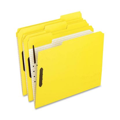 Picture of Oxford 1/3-Cut Color Fasteners Folders, Letter Size, Yellow, Box Of 50