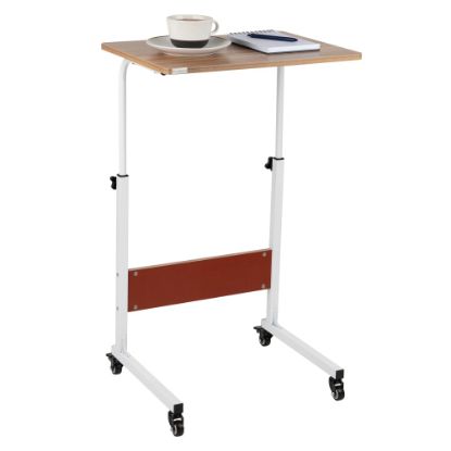 Picture of Mind Reader 15-3/4inW Mobile Sit/Standing Desk with Adjustable Height, White