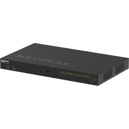 Picture of Netgear AV Line M4250-10G2XF-PoE++ Ethernet Switch - 10 Ports - Manageable - 3 Layer Supported - Modular - 26.30 W Power Consumption - 720 W PoE Budget - Optical Fiber, Twisted Pair - PoE Ports - 1U High - Rack-mountable - Lifetime Limited Warranty