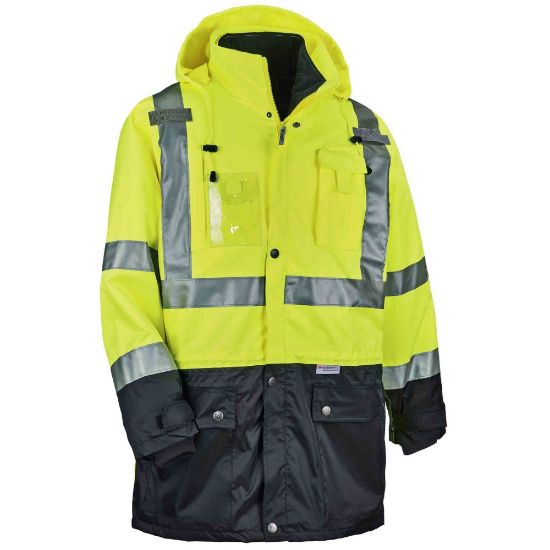 Picture of Ergodyne GloWear 8388 4-In-1 Type R Class3/2 Thermal Jacket Kit, Large, Lime