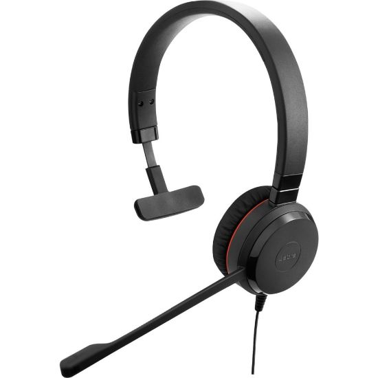 Picture of Jabra Evolve 30 II MS Mono - Headset - on-ear - wired - 3.5 mm jack, USB-C - Certified for Skype for Business