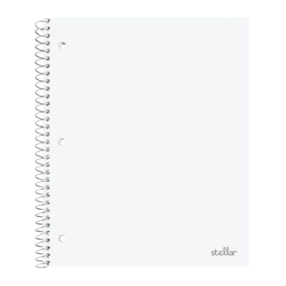 Picture of Office Depot Brand Stellar Poly Notebook, 8in x 10 1/2in, 1 Subject, Wide Ruled, 100 Sheets, White