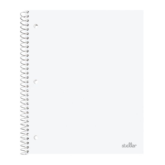 Picture of Office Depot Brand Stellar Poly Notebook, 8in x 10 1/2in, 1 Subject, Wide Ruled, 100 Sheets, White