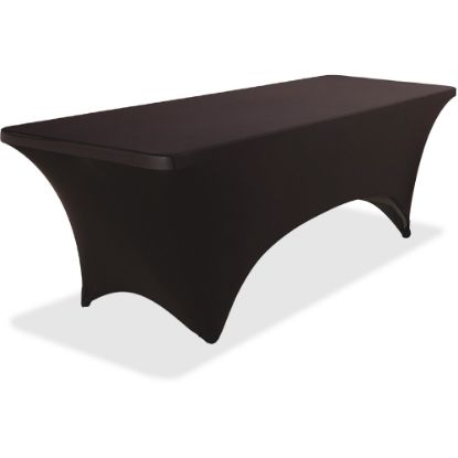 Picture of Iceberg Stretch Fabric Table Cover, 96in x 30in, Black