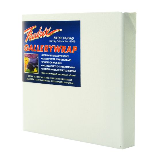 Picture of Fredrix Gallerywrap Stretched Canvas, 12in x 12in x 1in