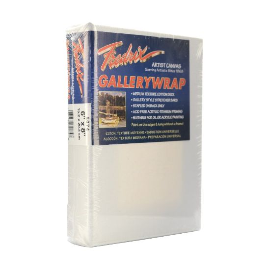 Picture of Fredrix Gallerywrap Stretched Canvases, 6in x 8in x 1in, Pack Of 2