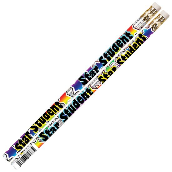 Picture of Musgrave Pencil Co. Motivational Pencils, 2.11 mm, #2 Lead, Star Student, Multicolor, Pack Of 144