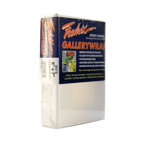 Picture of Fredrix Gallerywrap Stretched Canvases, 5in x 7in x 1in, Pack Of 2