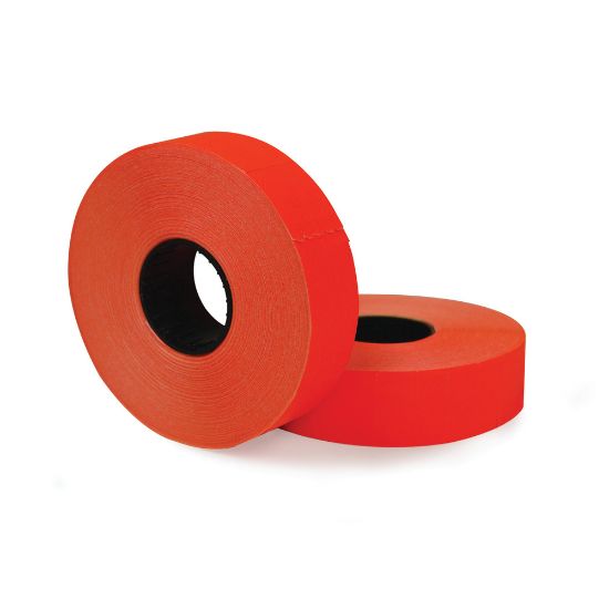 Picture of Office Depot Brand 2-Line Price-Marking Labels, Red, 1,750 Labels Per Roll, Pack Of 2 Rolls